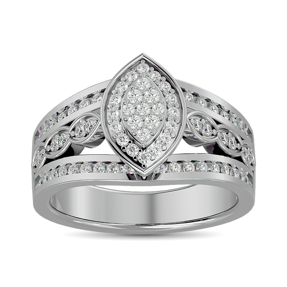 Diamond Engagement Ring 1/2 Ct.tw in 10K White Gold