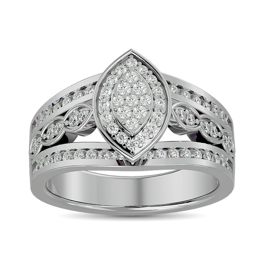 Diamond Engagement Ring 1/2 Ct.tw in 10K White Gold