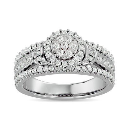 Diamond Engagement Ring 3/4 Ct.tw in 10K White Gold