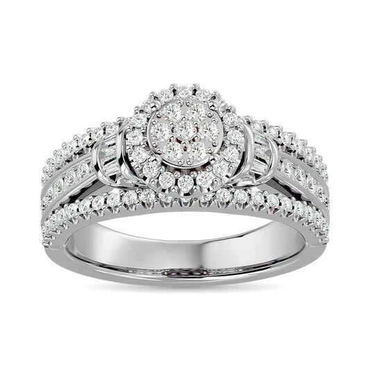 Diamond Engagement Ring 3/4 Ct.tw in 10K White Gold