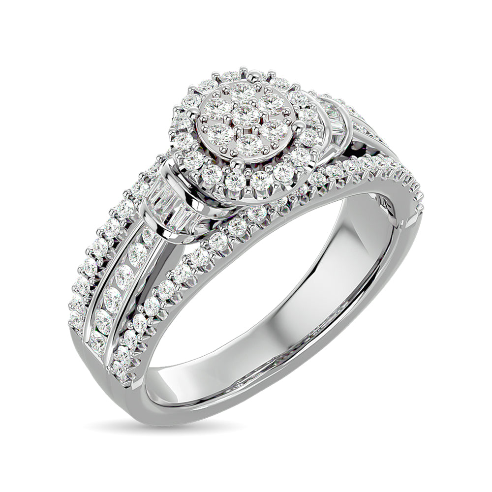 Diamond Engagement Ring 3/4 Ct.tw in 10K White Gold