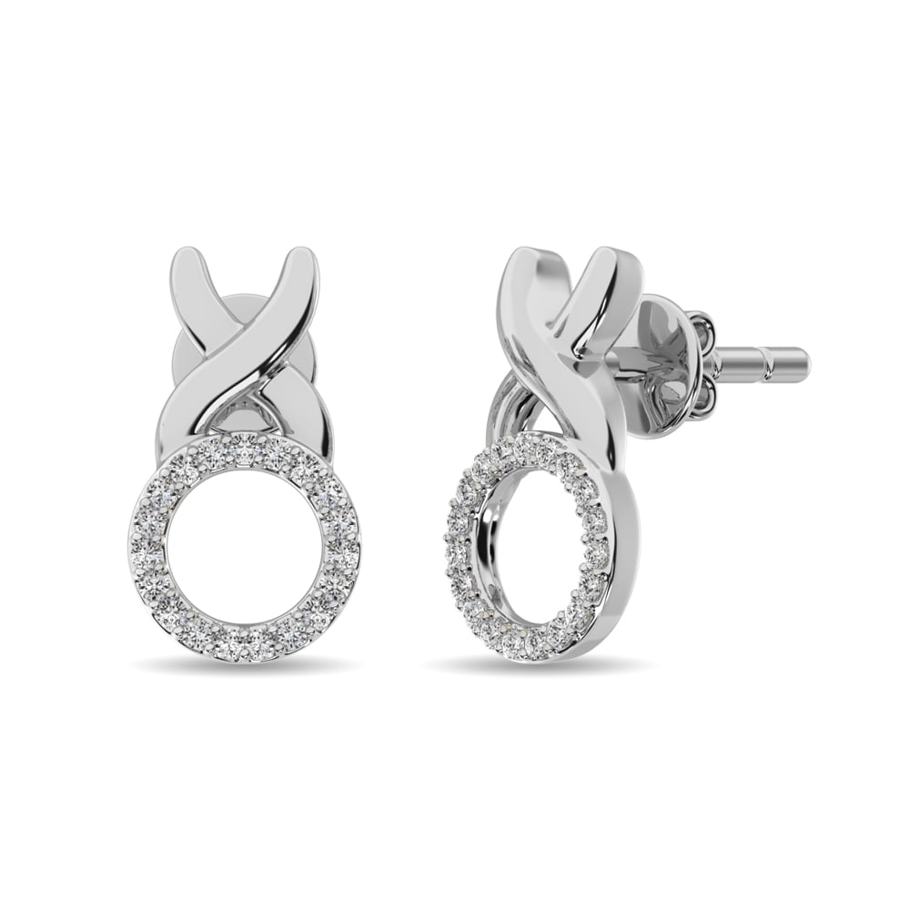 Diamond Fashion Earrings 1/10 Ct.tw in Sterling Silver