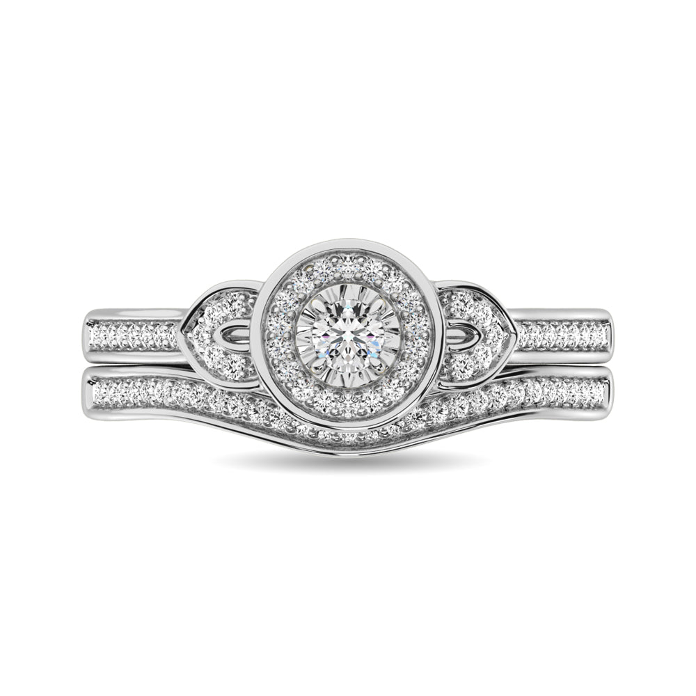 Diamond Bridal Ring 1/5 Ct.tw in Round-cut 10K White Gold