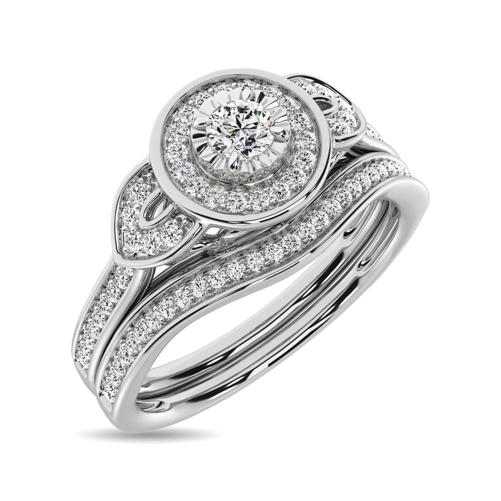 Diamond Bridal Ring 1/5 Ct.tw in Round-cut 10K White Gold