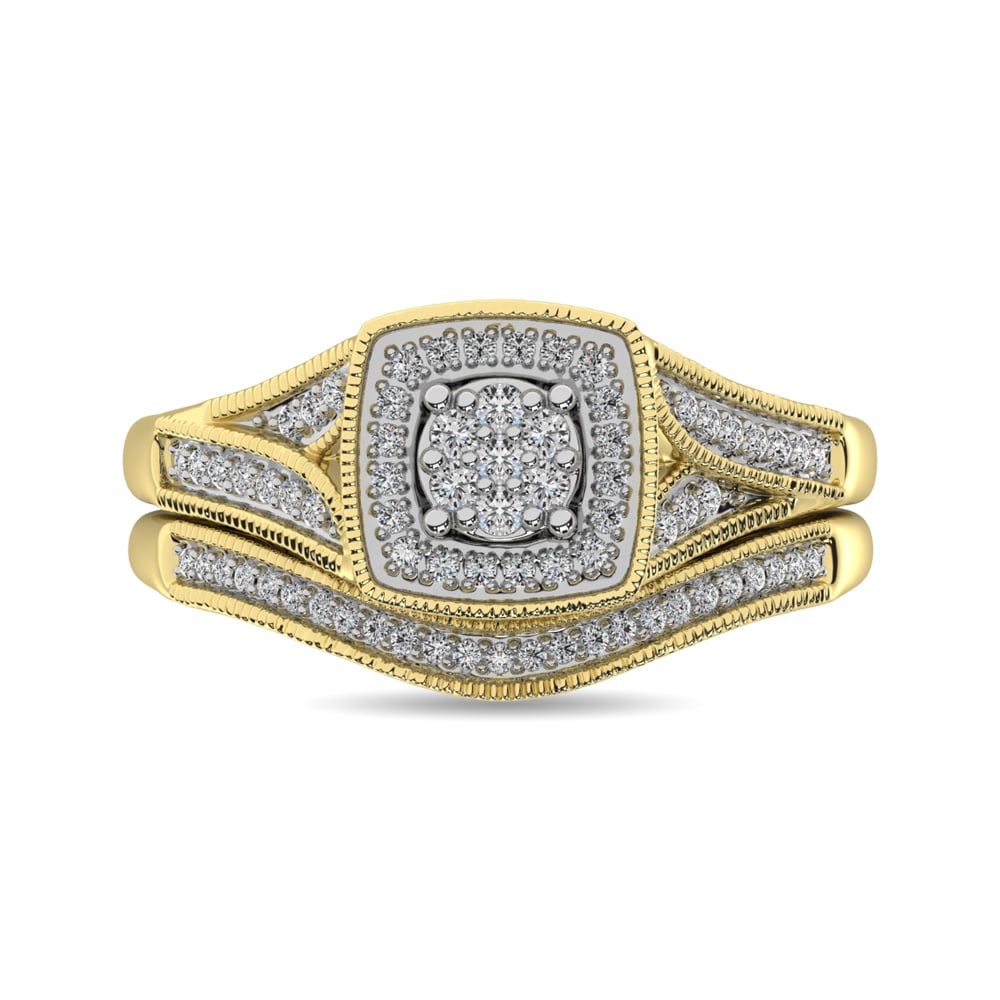 Diamond Bridal Ring 1/6 Ct.tw in Round-cut 10K in Yellow Gold