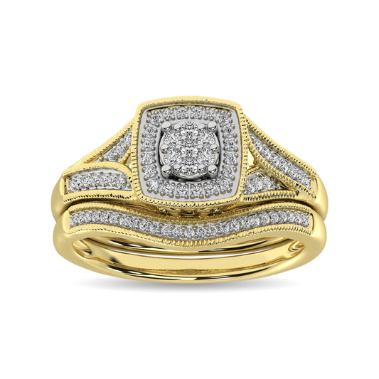 Diamond Bridal Ring 1/6 Ct.tw in Round-cut 10K in Yellow Gold