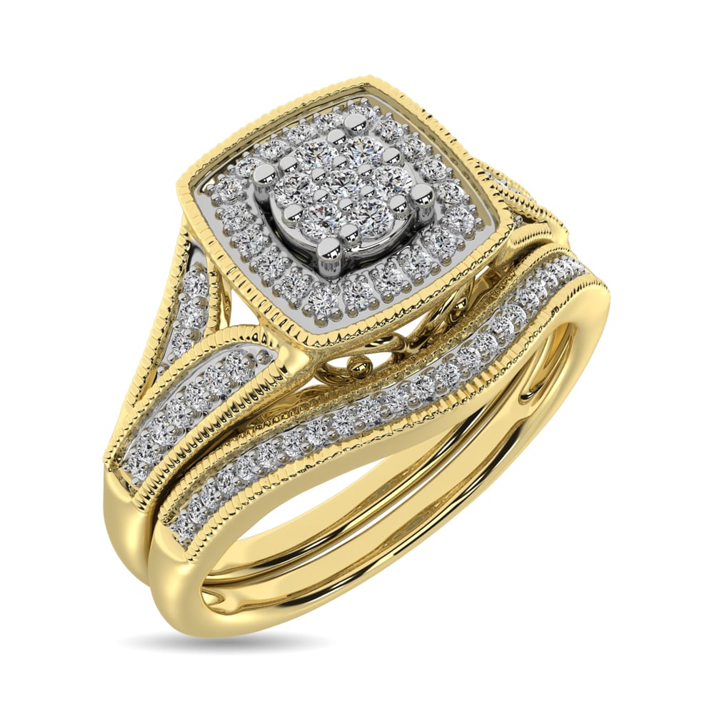 Diamond Bridal Ring 1/6 Ct.tw in Round-cut 10K in Yellow Gold