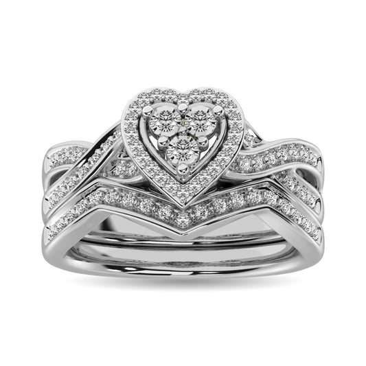 Diamond Bridal Ring 1/5 Ct.tw in Round-cut 10K in White Gold