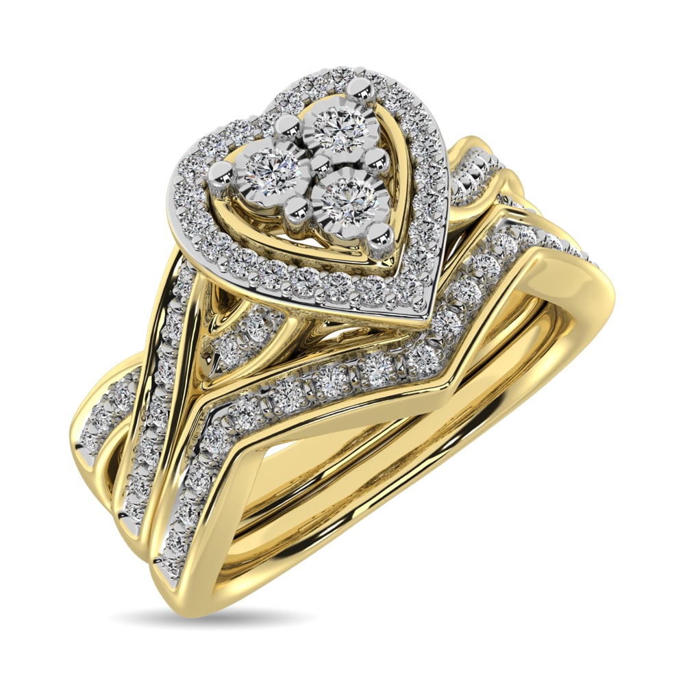 Diamond Bridal Ring 1/5 Ct.tw in Round-cut 10K in Yellow Gold