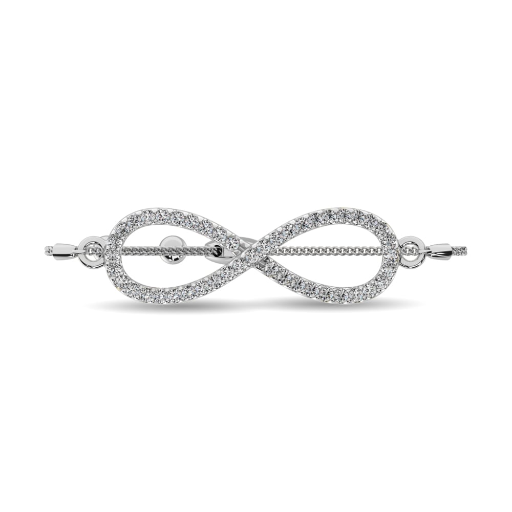 Diamond Infinity Bracelet 1/6 Ct.tw in Sterling Silver