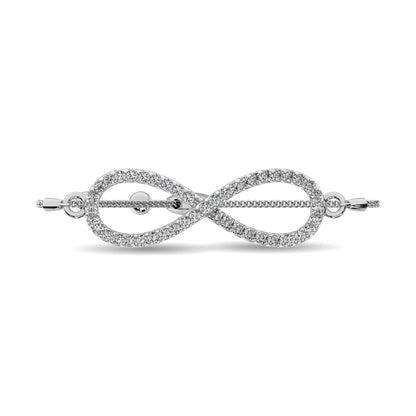 Diamond Infinity Bracelet 1/6 Ct.tw in Sterling Silver