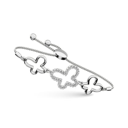 Diamond 1/8 Ct.tw Bracelet in Sterling Silver