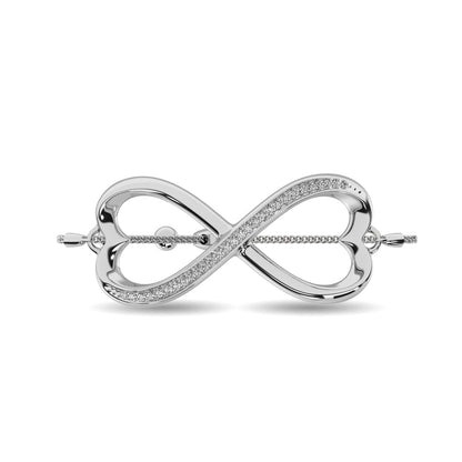 Diamond Infinity Bracelet 1/6 Ct.tw in Sterling Silver