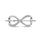 Diamond Infinity Bracelet 1/6 Ct.tw in Sterling Silver