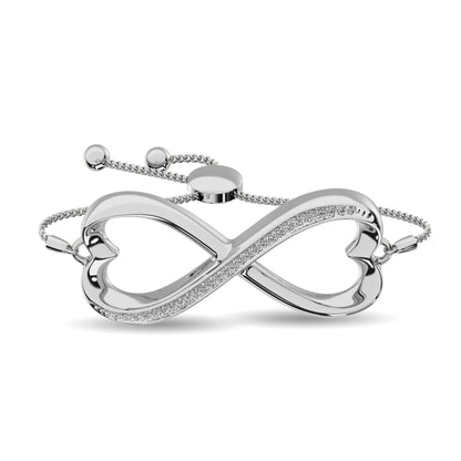 Diamond Infinity Bracelet 1/6 Ct.tw in Sterling Silver