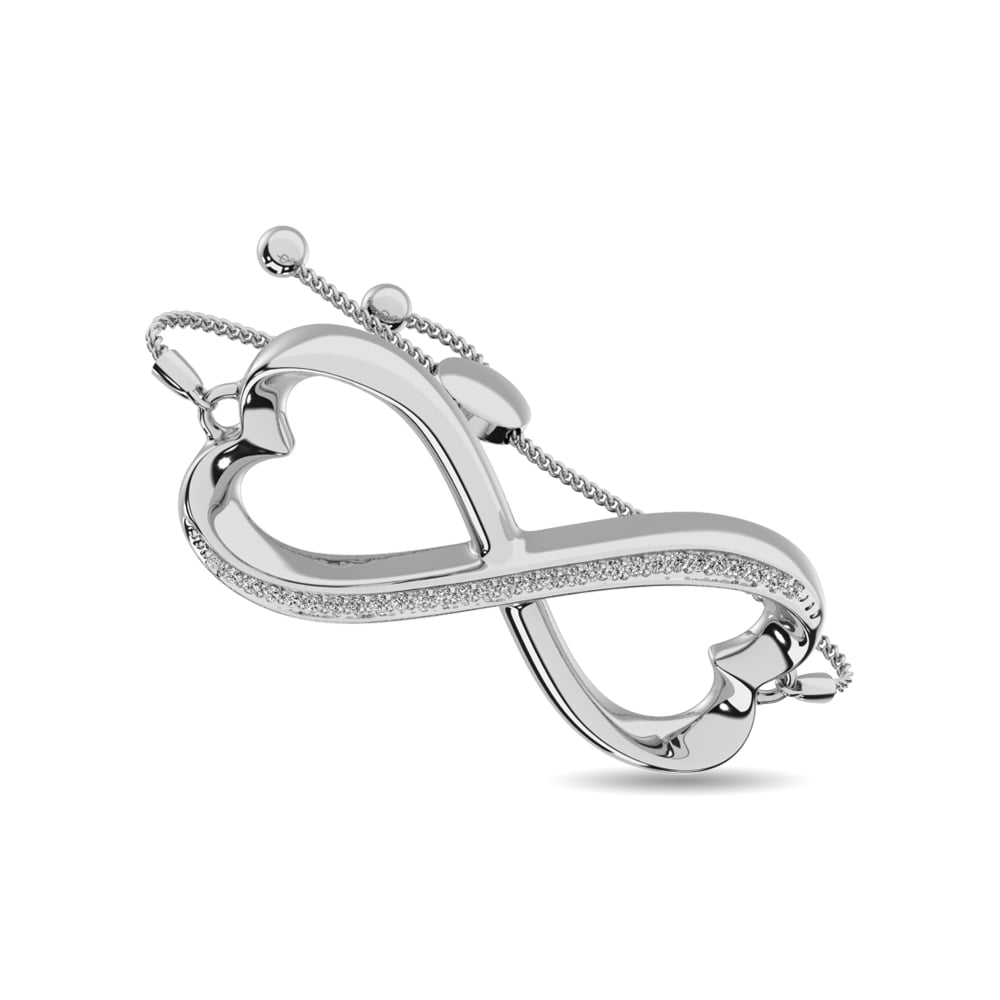 Diamond Infinity Bracelet 1/6 Ct.tw in Sterling Silver