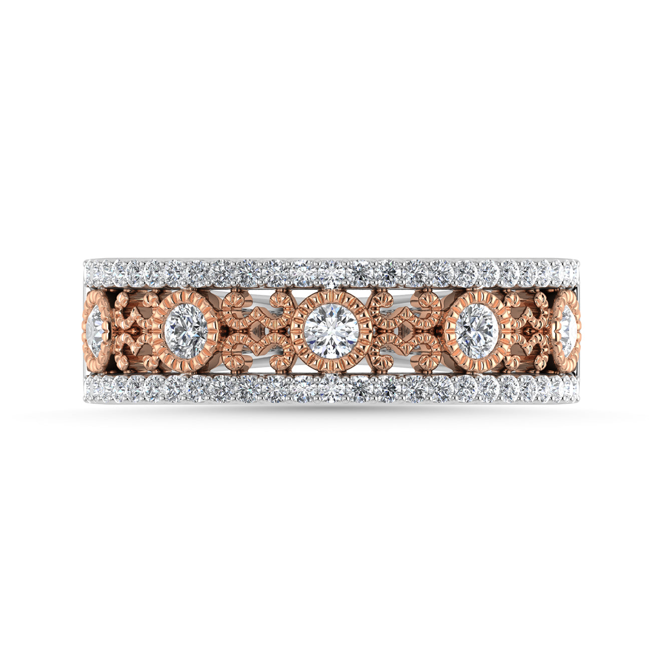 Diamond 1/2 Ct.Tw. Fashion Band in 14K Two Tone