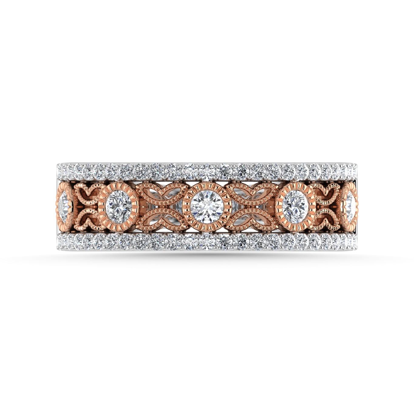 Diamond 1/2 Ct.Tw. Fashion Band in 14K Two Tone
