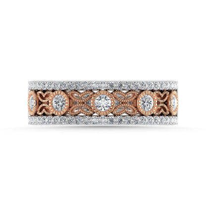 Diamond 1/2 Ct.Tw. Fashion Band in 14K Two Tone