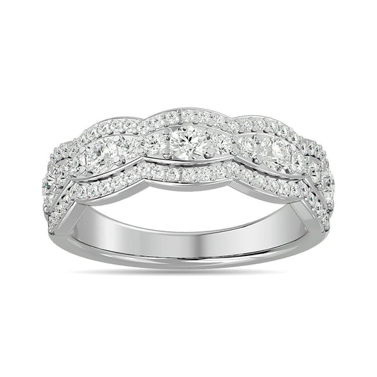 Diamond 7/8 Ct.tw Fashion Band in 14K White Gold