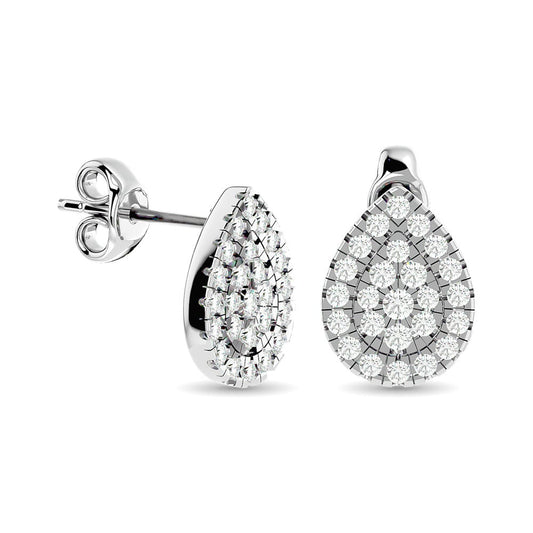 Diamond 1/3 Ct.tw Fashion Earrings in 10K White Gold