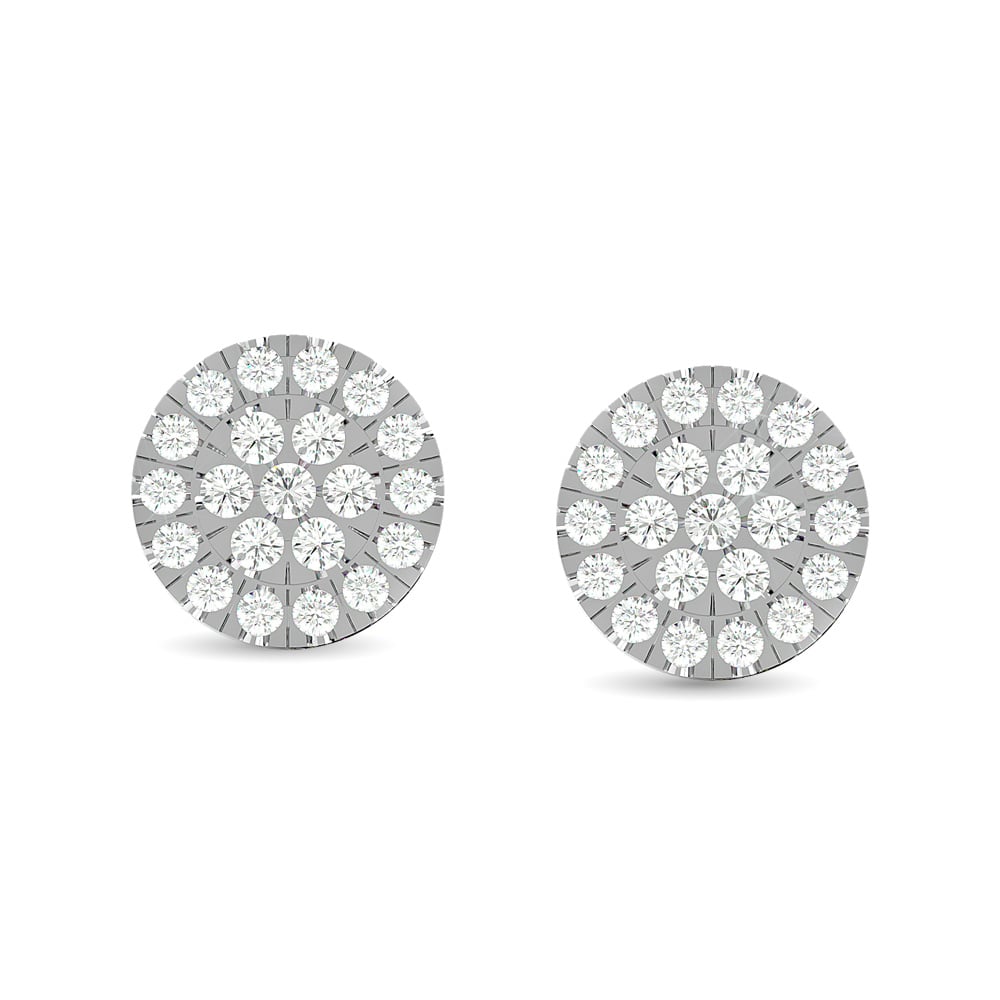Diamond Stud earrings 1/3 Ct.tw in 10K White Gold