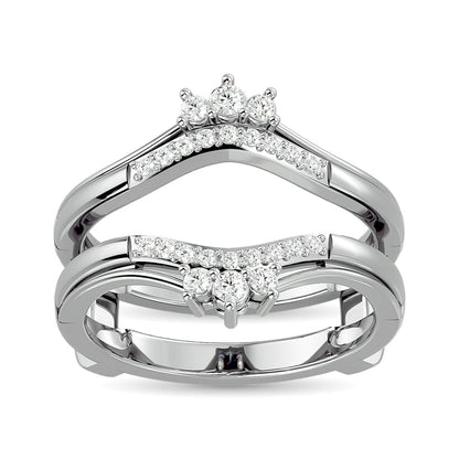 Diamond Guard Ring 1/4 Ct.tw in 10K White Gold
