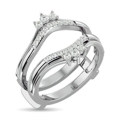 Diamond Guard Ring 1/4 Ct.tw in 10K White Gold
