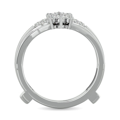 Diamond Guard Ring 1/4 Ct.tw in 10K White Gold