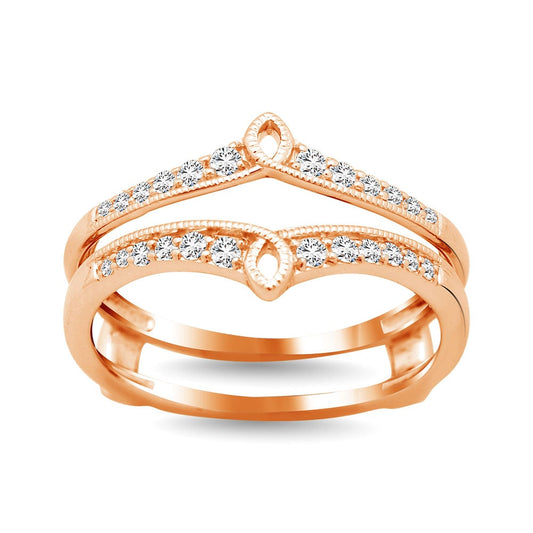 Diamond Guard Ring 1/4 Ct.tw in 10K Rose Gold