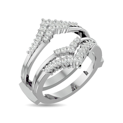 Diamond 1/3 Ct.tw Round Cut Guard Ring in 10K White Gold