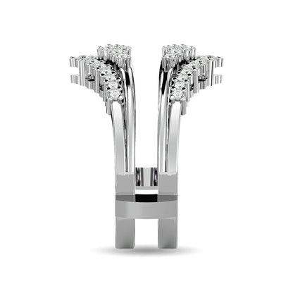 Diamond 1/3 Ct.tw Round Cut Guard Ring in 10K White Gold