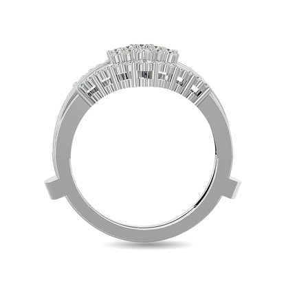 Diamond 1/3 Ct.tw Round Cut Guard Ring in 10K White Gold