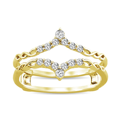 Diamond Guard Ring 1/4 Ct.tw in 10K Yellow Gold