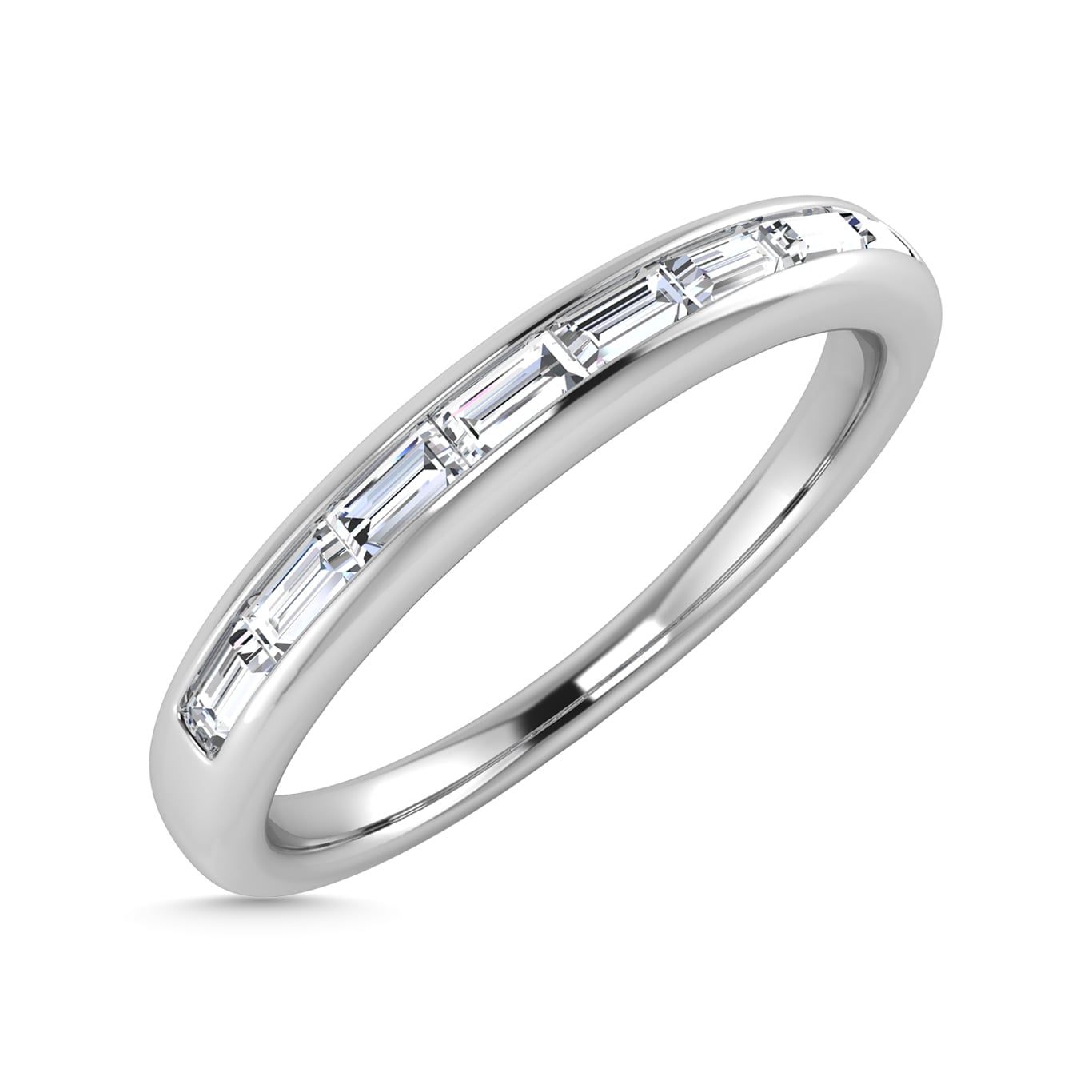 Diamond 1/4 Ct.Tw. Baguette Cut Anniversary Band in 14K White Gold