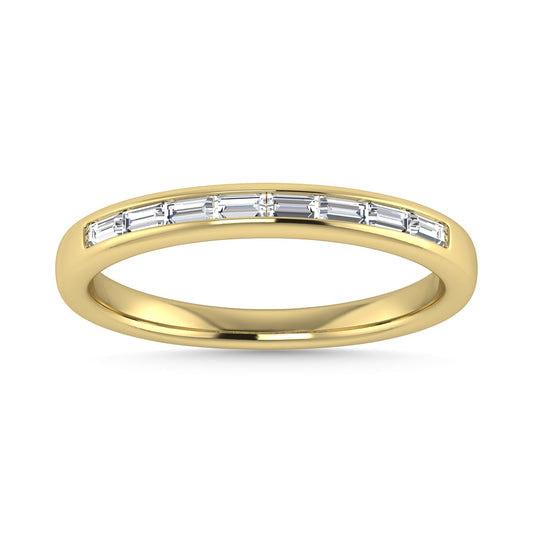 Diamond 1/4 Ct.Tw. Baguette Cut Anniversary Band in 14K Yellow Gold