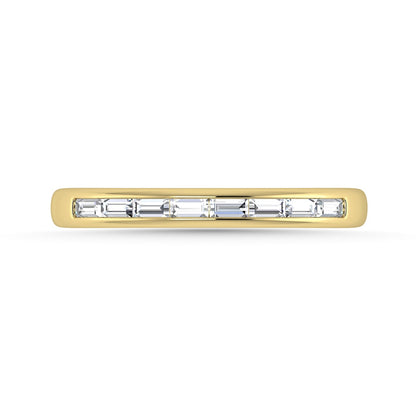 Diamond 1/4 Ct.Tw. Baguette Cut Anniversary Band in 14K Yellow Gold