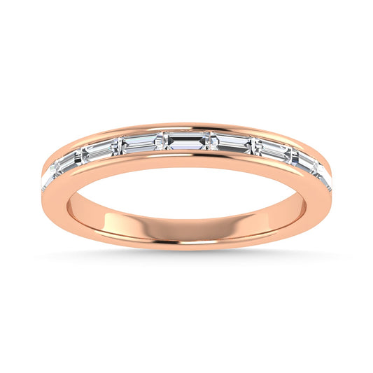 Diamond 3/8 Ct.Tw. Baguette Cut Anniversary Band in 14K Rose Gold