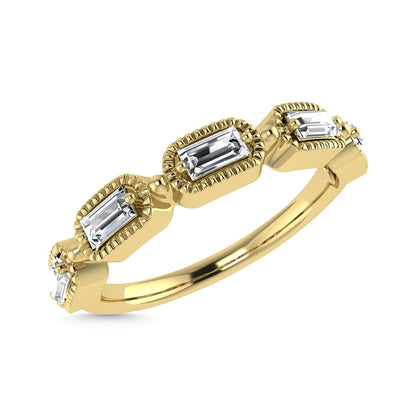 Diamond 1/4 Ct.Tw. Baguette Cut Anniversary Band in 14K Yellow Gold