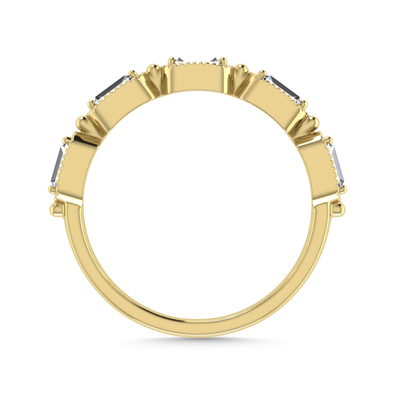 Diamond 1/4 Ct.Tw. Baguette Cut Anniversary Band in 14K Yellow Gold