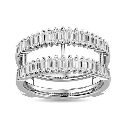 Diamond Guard Ring 5/8 Ct.tw in 14K White Gold