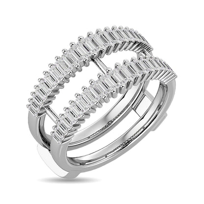 Diamond Guard Ring 5/8 Ct.tw in 14K White Gold
