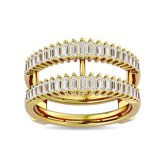 Diamond Guard Ring 5/8 Ct.tw in 14K Yellow Gold
