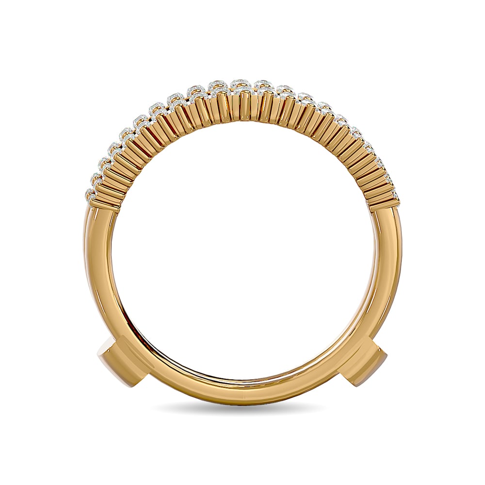 Diamond Guard Ring 5/8 Ct.tw in 14K Yellow Gold