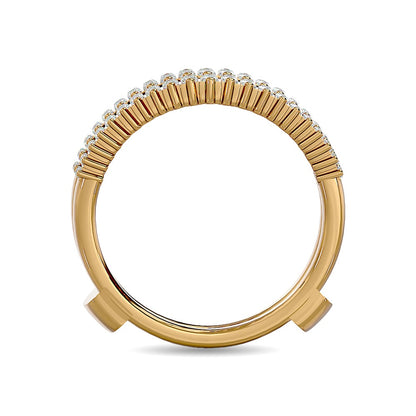 Diamond Guard Ring 5/8 Ct.tw in 14K Yellow Gold