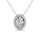 Diamond 1/2 Ct.tw Oval Shape Cluster Pendant in 14K White Gold