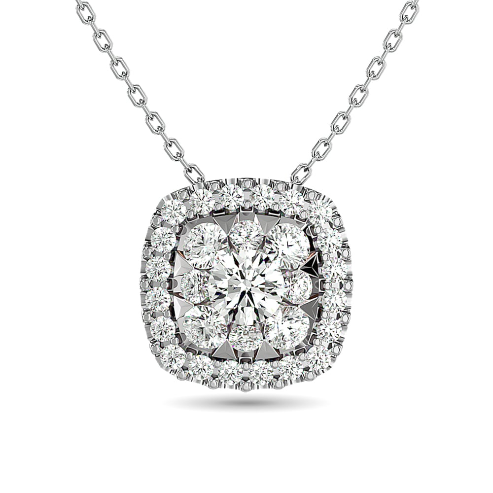 Diamond Round Shape Pendant 1/2 Ct.tw Round Cut in 14K White Gold