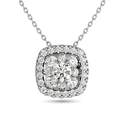 Diamond Round Shape Pendant 1/2 Ct.tw Round Cut in 14K White Gold