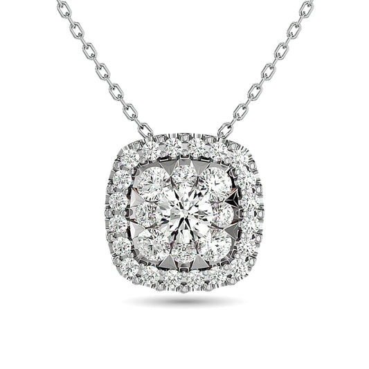Diamond Round Shape Pendant 1/2 Ct.tw Round Cut in 14K White Gold
