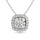 Diamond Round Shape Pendant 1/2 Ct.tw Round Cut in 14K White Gold